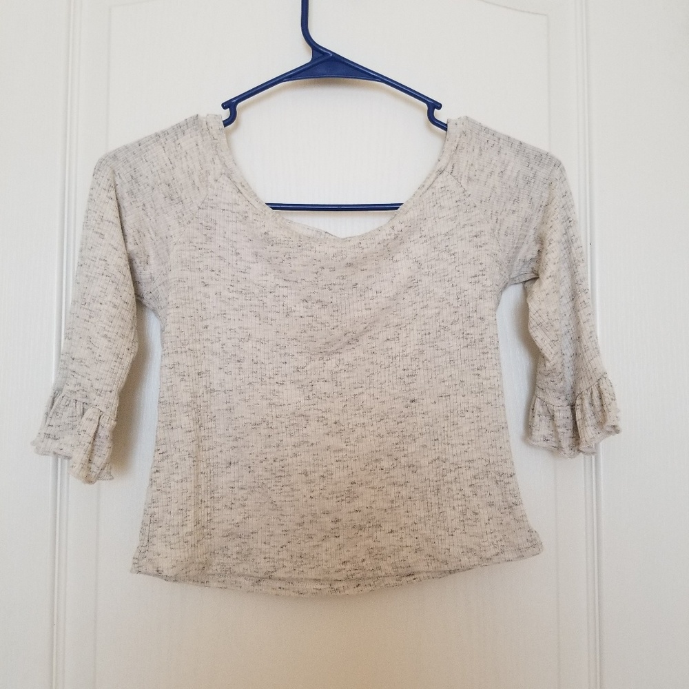 Cream crop top